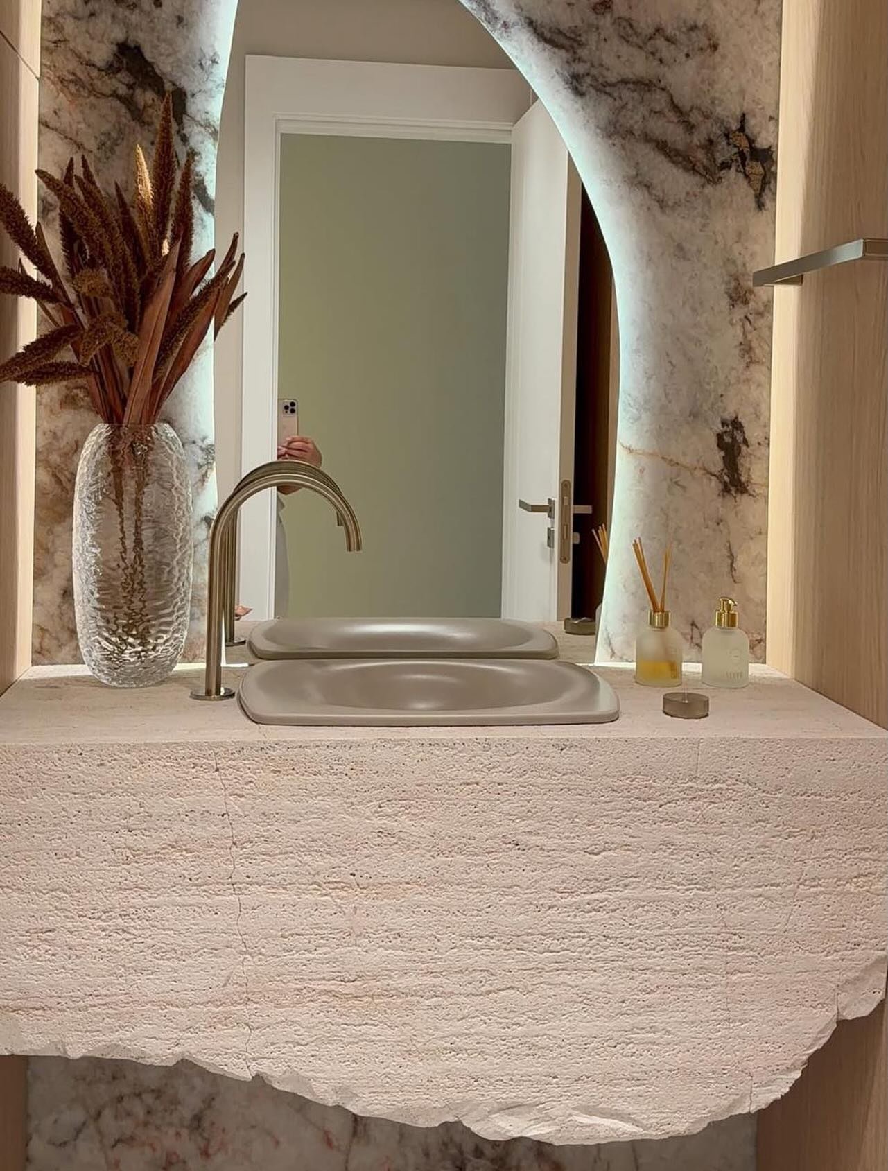 Lavabo Travertino Romano Bruto